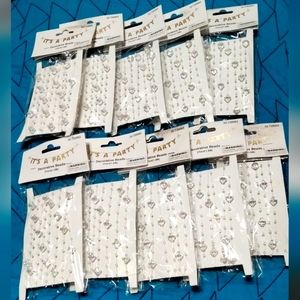 NIP Decorative Beads bundle of‎ 10 - 2 yards each. Clear Iridescent.